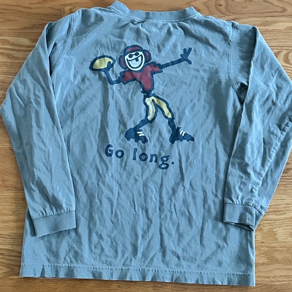 Life Is Good Youth Long-Sleeve Football Tee (L) - Picture 3 of 13